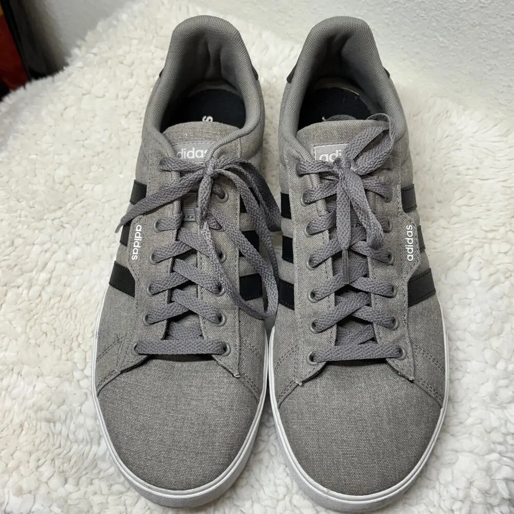 adidas Daily 3.0 Sneaker Mens 10.5 Dove Grey/Black Casual Skateboarding FW3270